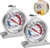Vrieskastthermometer - Set van 2 koelkastthermometers voor vriezer en koelkast met ophanghaak