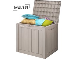 Multis - Opbergbox - Opbergbox met Deksel - Kussenbox - Buitenopslag - 117 Liter - Grijs