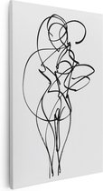 Artaza Peinture sur toile Dessin au trait d'une femme – 20 x 30 – Klein – Photo sur toile – Impression sur toile