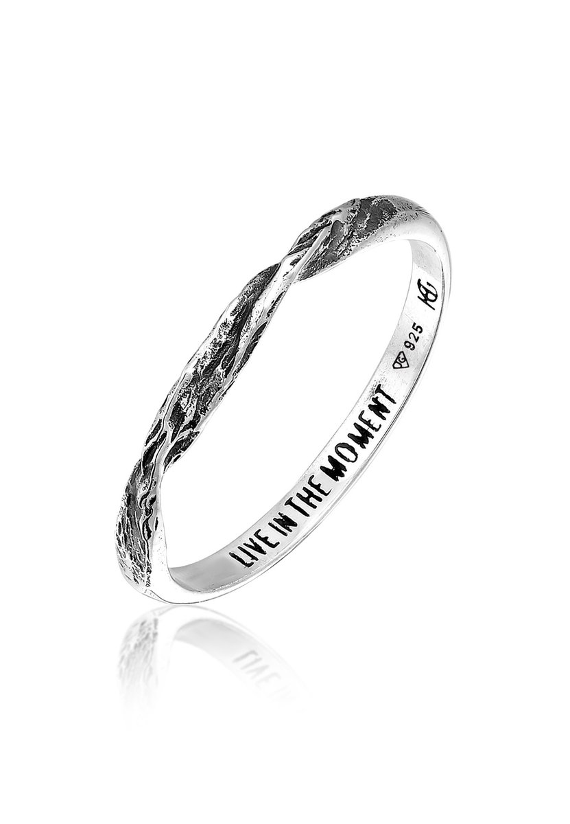 Haze & Glory - Ring - HG HAZE & GLORY - Ring Dames in 925 Sterling Zilver, sieraden vrouwen, zilveren ring, stapelring, vintage, Moment - Dames