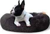 Happysnoots Fluffy Dog Bed - Cat Bed - Dog Bed - Donut Dog Cushion - Dog Bed - Lavable - 60cm - Grijs