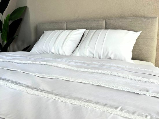 Beau Maison Dekbedovertrek Saint Paul Wit 200x200/220 cm + 2 kussenslopen van Beau Maison — afbeelding 3