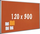 Prikbord kurk PRO Dewey - Aluminium frame - Eenvoudige montage - Punaises - Prikborden - 120x300cm