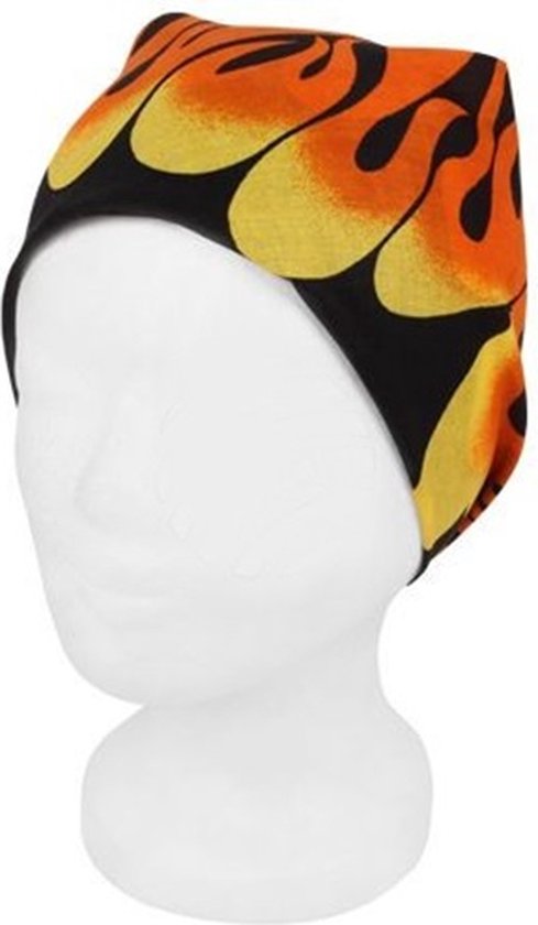 Fluo oranje bandana voor volwassenen