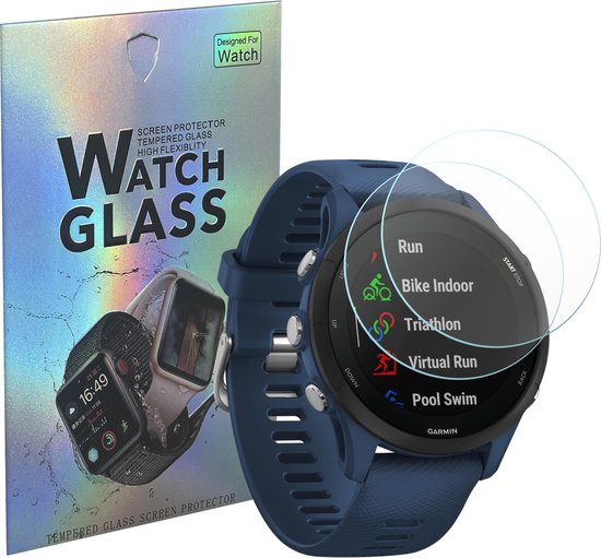Garmin Forerunner 255 / Forerunner 255 Music (46mm) - 2 pièces Verre de protection Protecteurs d'écran pour montre intelligente en verre Film de protection d'écran en verre transparent