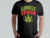 Lonely Stoner Stoner - T Shirt - Sweet - Green - Groen - Blunt - Happy - Relax - Good Vipes - High - 4:20 - 420 - Mary jane - Chill Out - Roll - Smoke