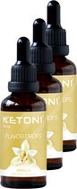Keton1 | Flavor drops | Vanilla | 3 stuks | 3 x 50 ml
