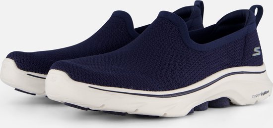 Foto: Skechers go walk 7 ivy dames instappers donkerblauw wit maat 39