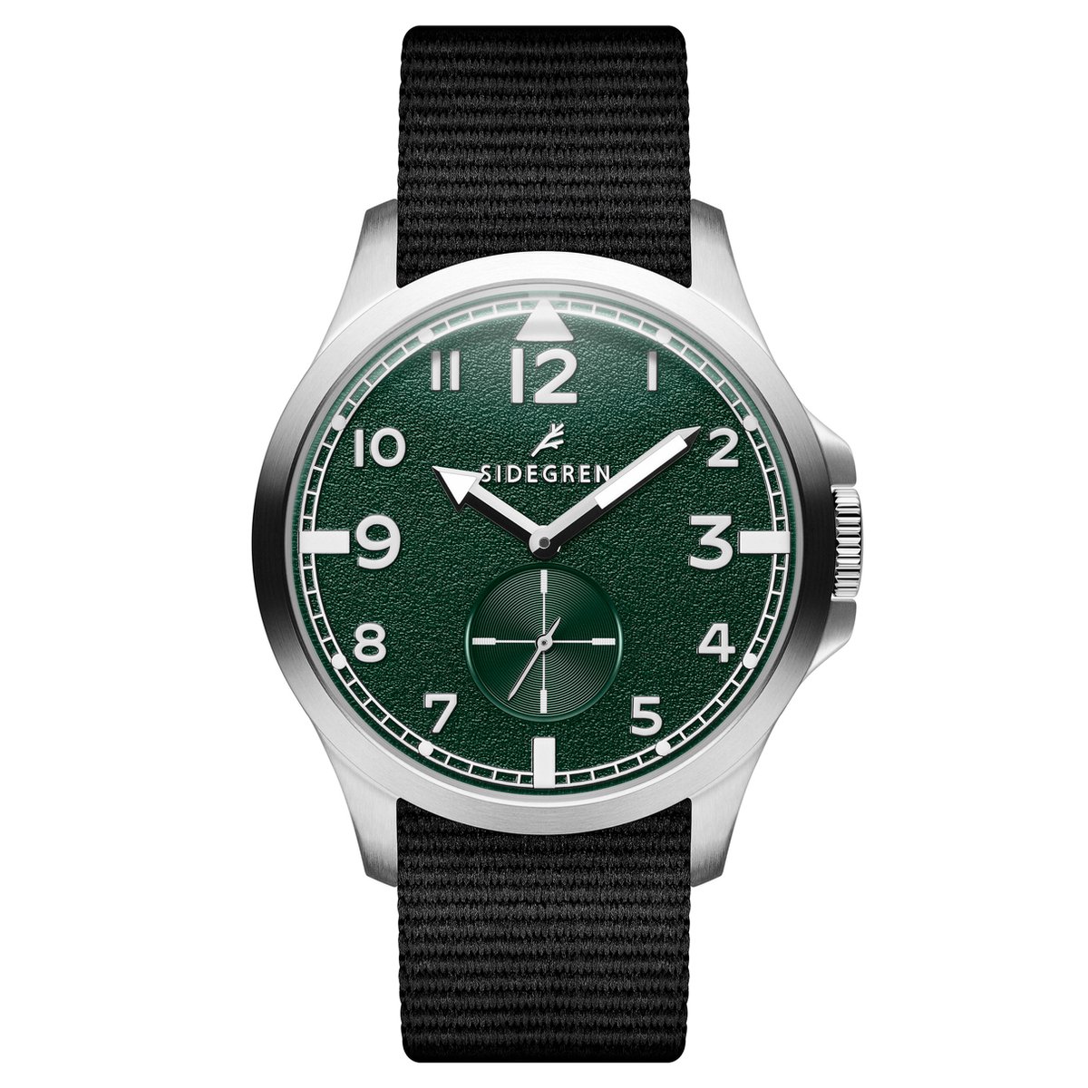 Luxor | Vintage Zilverkleurig en Groen Roestvrijstalen Veldhorloge