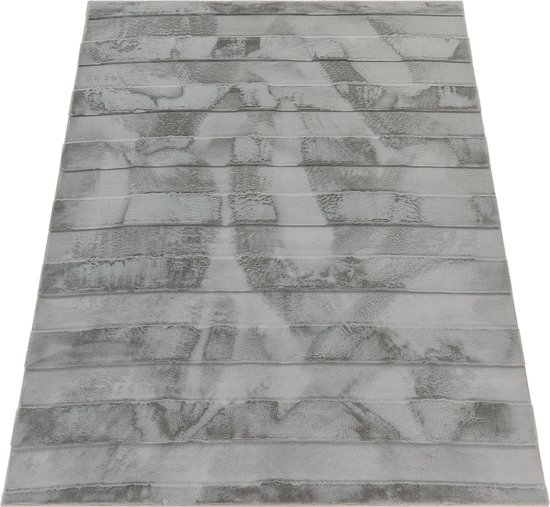 Paco Home Hoogpolig Vloerkleed, Shaggy Voor Woonkamer, Zacht Pluizig Bestendig Sterk, Maat:60x100 cm, Kleur:Antraciet