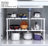 Gootsteenkast organizer - Keukenkastorganizers - keuken accessoires - Verstelbaar van 50 CM tm 70 CM
