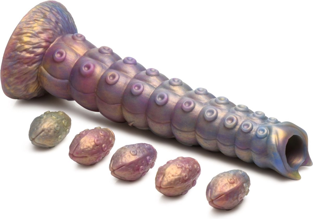 Goedkoopste XR Brands - Deep Invader Tentacle Ovipositor Siliconen Dildo met Eitjes