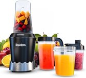 iliquidpro - Blender - avec tasses à emporter - 1000W - 7 pièces - Machine à smoothie - Zwart