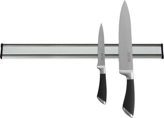 KitchenMonster® Magneetstrip mes 40 cm - messenhouder magnetisch inclusief plakband (3 m) en schroefbevestiging - messenblok magnetisch messenblok bamboe