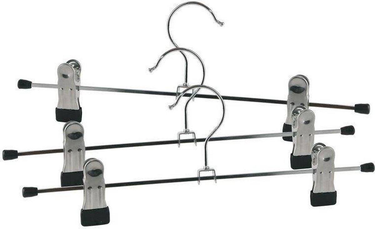 Broekhanger Metaal met Clips 3 stuks - Kleerhanger - Kleerhanges Broeken