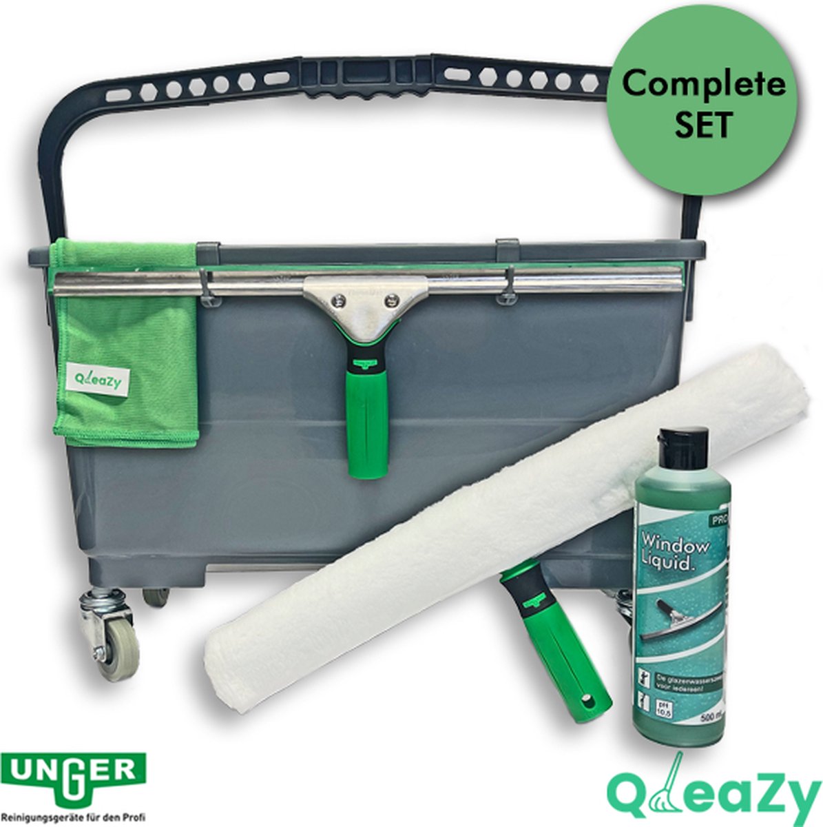 Goedkoopste Professionele Glasreinigingsset 5in1 - Unger Ergotec 45cm