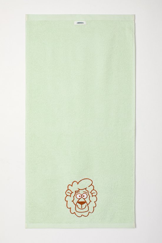 Handdoek Woody Uni Leeuw - Lichtgroen