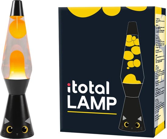 i-total - Lampe à Lava Chat Noir