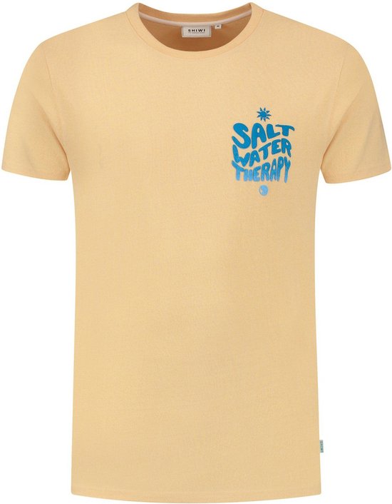 Shiwi - T-Shirt Salt Water Cayman Peach - Heren - Maat S - Regular-fit