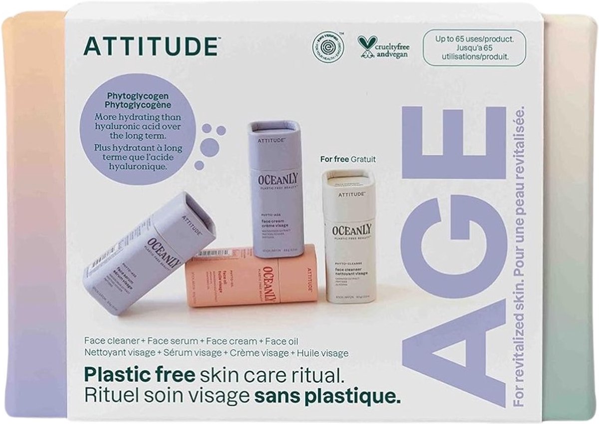 Attitude - Oceanly Phyto Age Anti-Aging Skin Routine - 4x8.5gr.