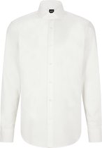 BOSS Joe regular fit overhemd - structuur - wit - Strijkvriendelijk - Boordmaat: 40