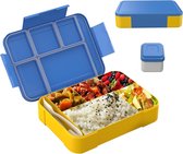 Lunchbox voor volwassenen en kinderen, kinderlunchbox met 6 vakken, 1330 ml lekvrije lunchbox, BPA-vrij, geschikt voor school, picknick, reislunchbox, magnetron-/vaatwasmachinebestendig