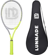 Tennisracket voor volwassenen, 27 inch lichtgewicht tennisracket met hoes, geschikt voor dames, heren, beginners en gevorderden