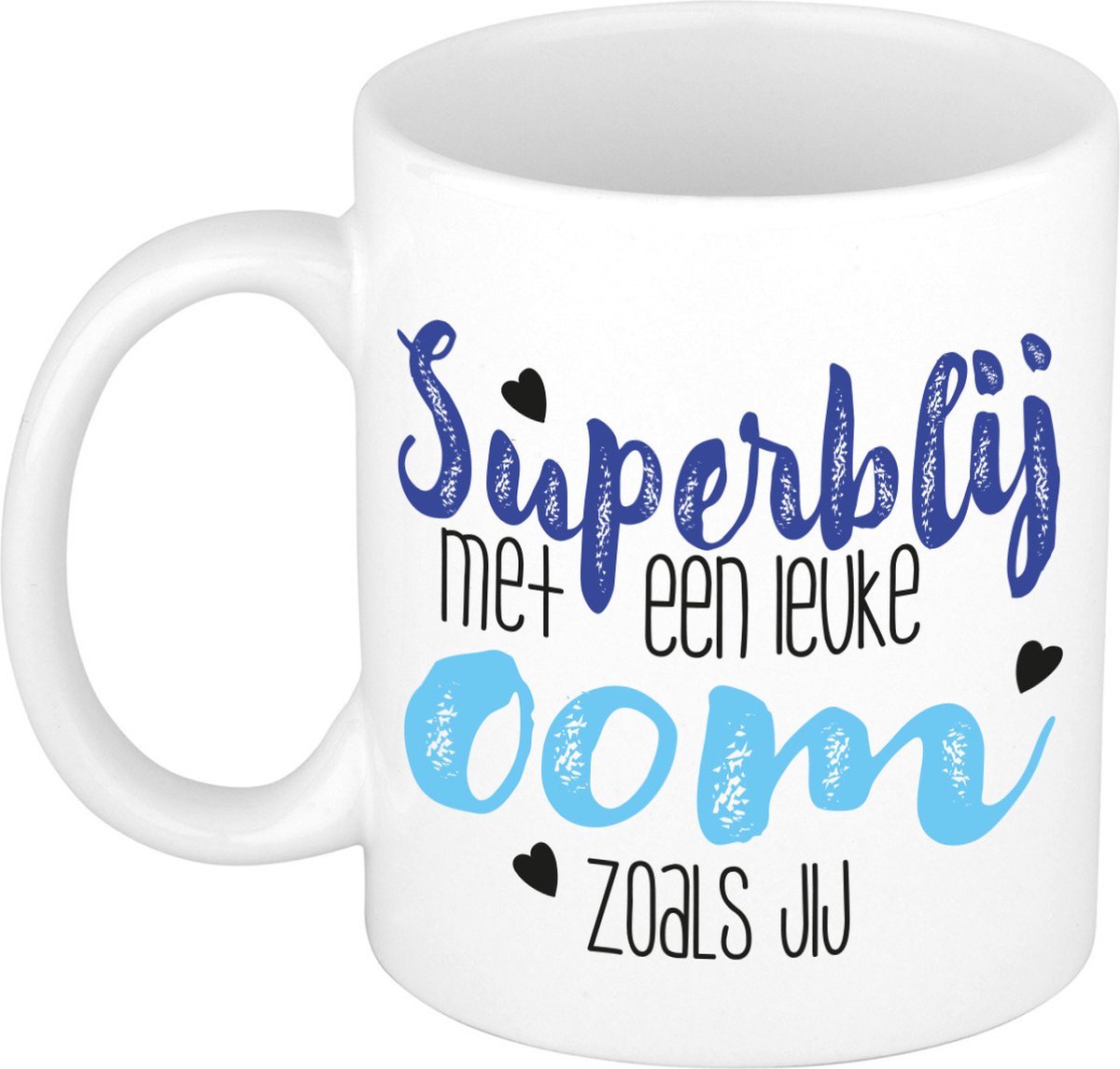 Bellatio Decorations Cadeau koffie/thee mok voor oom - blauw - super blij - keramiek