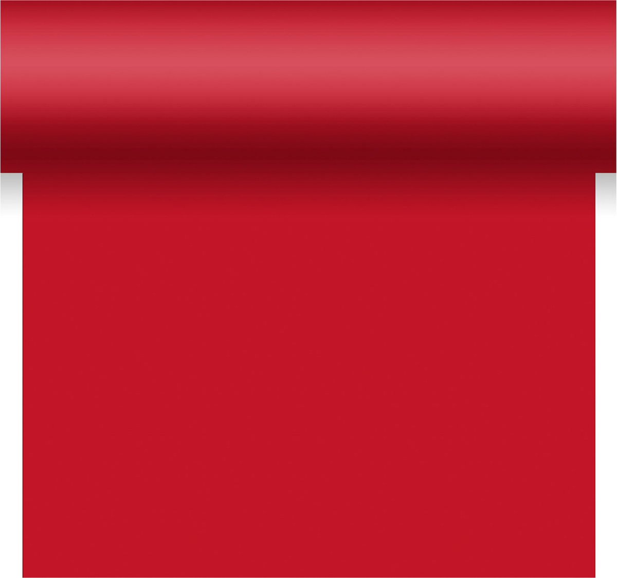 Duni tafelloper - 2x - papier - rood - 480 x 40 cm - Tafellopers/placemats