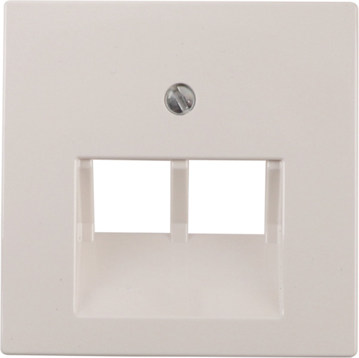 JUNG As500 centraalplaat polar wit tel/data 2x8p