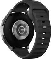 Zwart – Bracelet de montre de sport en silicone robuste de 20 mm compatible avec Samsung Galaxy Watch 6 5 4 40 mm 44 mm, Galaxy Watch 5 Pro Band 45 mm / Watch 6 4 Classic Band 42 mm 46 mm 43 mm 47 mm / Active 2
