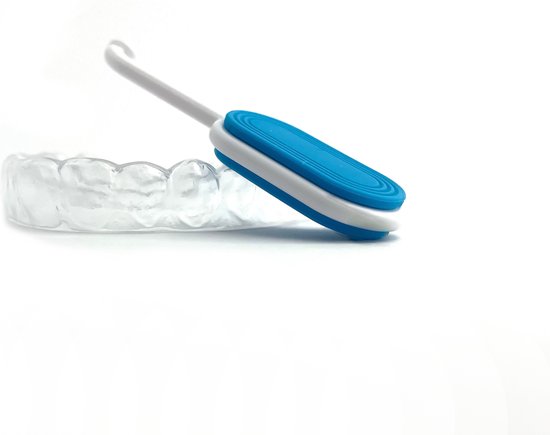 Foto: Unclip pull bite aligner remover hulpmiddel haakje nachtbeugel invisalign blauw