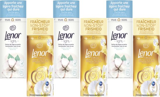 Lenor Geurbooster Katoen Fris 3x165g + Lenor Geurbooster Gouden Orchidee 3x165g