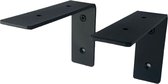 Maison DAM 2x Plankdrager L vorm - Wandsteun – Voor plank 15/19cm – Mat zwart - Incl. bevestigingsmateriaal + schroefbit