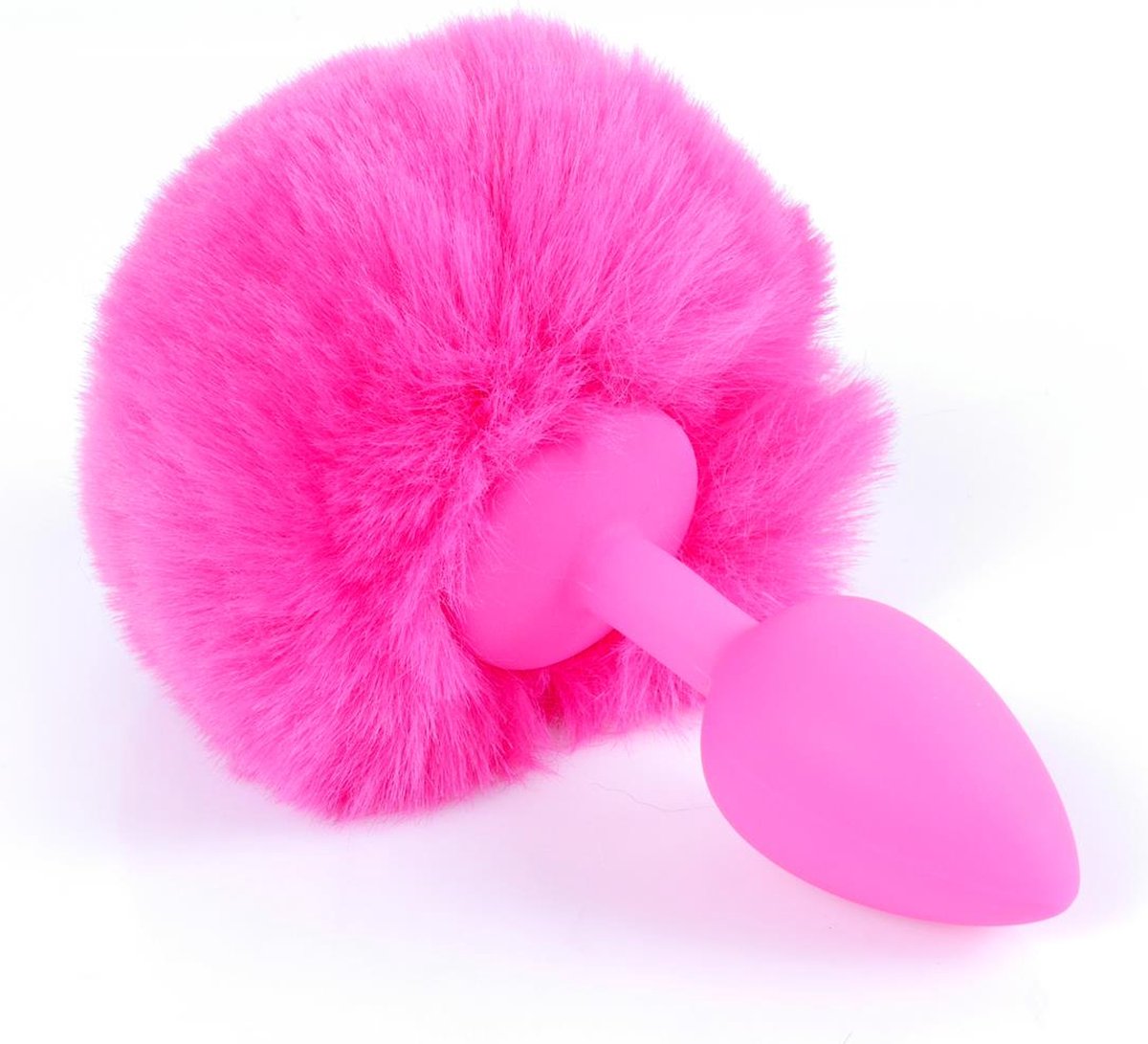 Goedkoopste Bossoftoys - 64-00099 - Pink Silicone Anal Plug with Donzige tail Pink - length 6,5 cm - dia 2,7 cm