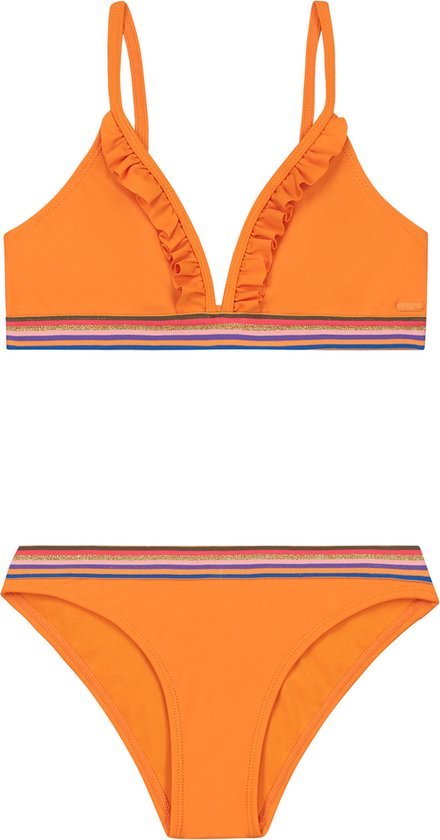 Shiwi Bikini set BLAKE FIXED TRIANGLE SET RUFFLE - orange sun - 110/116