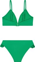 Shiwi Bikini set BLAKE FIXED TRIANGLE SET RUFFLE - tropic green - 158/164