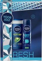 NIVEA MEN Fresh Geschenkset Mannen - Vaderdag Cadeautje - Giftset met Douchegel en Deodorant
