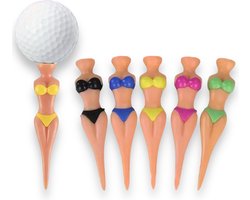 Kleur je Golfsessies Met De Grappige Golftee Set van 6 Stuks