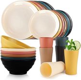 Services de table de camping 16 pièces - Services de table de camping - Set de Services de table de camping - Services de table en plastique Camping