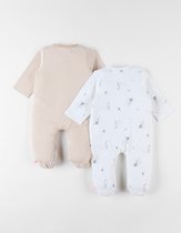 Set met 2 1-delige pyjamas uit jersey , baksteenrood/lichtbeige