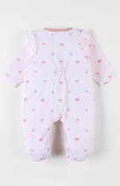 Jersey 1-delige pyjama met vlinderprint, lichtroze