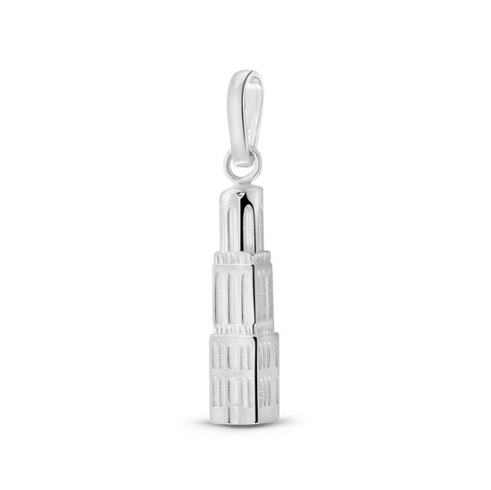 Juwelier Emo - Zilveren Domtoren hanger 925 - lengte 33 mm breedte 6.5 mm