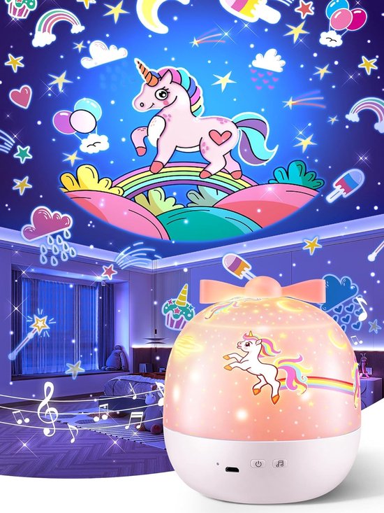 One Fire Sterrenhemel projectorlamp, White Noise Machine Nachtlampje Kinderen, 12 kleurmodi, 6 films, projectorlamp voor slaapkamer, afstandsbediening, geluidsmachine, nachtlampjes, sterrenlicht, kamerdecoratie, cadeaus