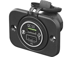 ProPlus USB snellader - dual poorten - inbouw - 12/24V - water- en stofdicht