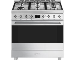 SMEG C9GMXNLK2 - Gasfornuis - 90 cm - RVS - Gasaansluiting: Nederland
