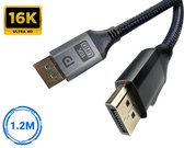 SBVR - DisplayPort Kabel 2.1 - 16K@60Hz/8K@120Hz/4K@144Hz - UHD - DisplayPort naar DisplayPort - DP kabel - 1.2 meter - Zwart