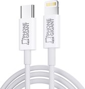 Câble PhoneGigant USB C vers Lightning - 2 mètres - Câble de charge rapide - Wit - Adapté à Apple