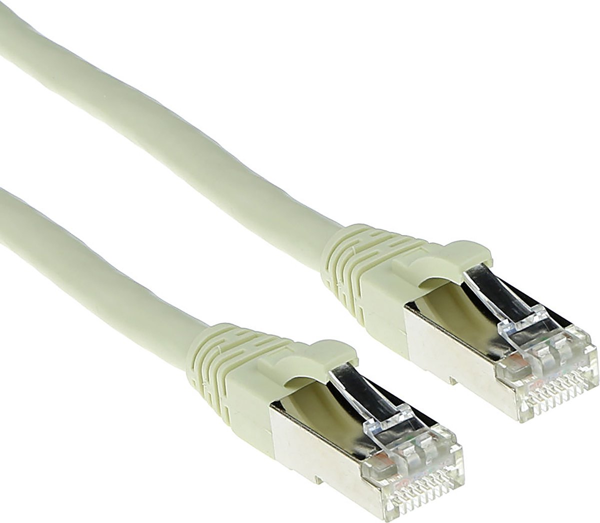 Image of ACT Ivoor 0,5 meter SFTP CAT6A patchkabel snagless met RJ45 connectoren FB6000