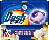 Dash Wasmiddelcapsules 3in1 Pods Amber & Orchidee 16 stuks